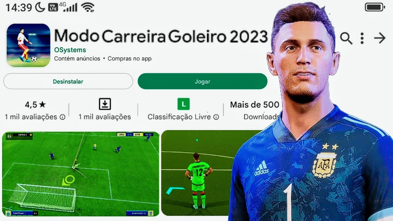 JOGO DE FUTEBOL COM MODO CARREIRA #mobile #playstore #jogos #games #fy