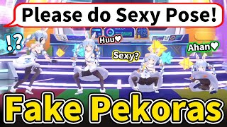 Pekora panics for real with Fake Pekora making YABAI Pose【Hololive/Eng sub】 screenshot 4