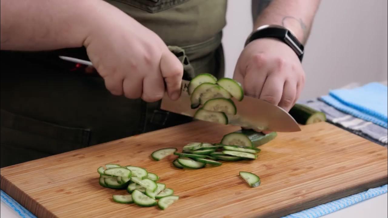 Koi Knives Santoku Cutting Techniques YouTube