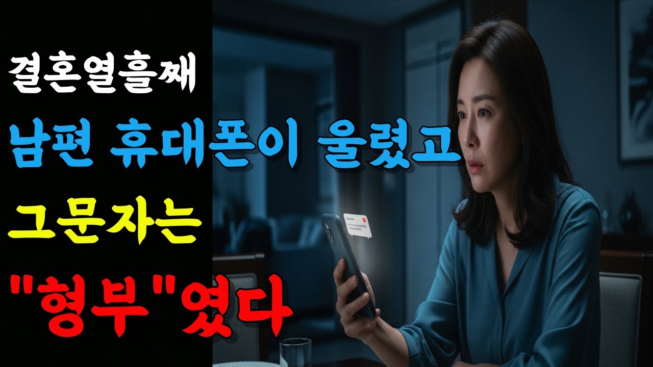 결혼 열흘째, 남편 휴대폰에 ‘처제’가 아닌 이름이 떴습니다