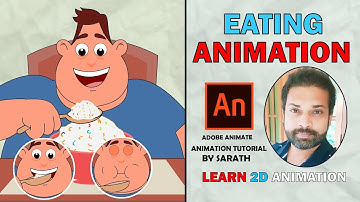 CHARACTER EATING ANIMATION|adobe animate tutorial|how to create a eating animation|2d tutorial