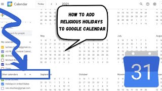 How to Add Religious Holidays to Google Calendar - 2021 Christian, Jewish, Muslim - YouTube how-to-add-religious-holidays-to-google-calendar-2021-christian-jewish-muslim-youtube