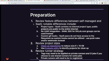 Preparing GitLab Migration from Self-Managed to SaaS