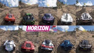 10 Hypercars Compete on Forza Horizon 5's Highest Mountain!