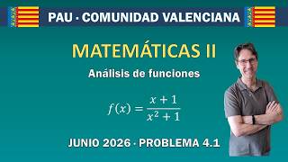 PAU Mathematics II CV June 2026 | Problem 4.1: Function analysis step-by-step