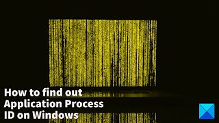 How to find out Application Process ID on Windows 11/10
