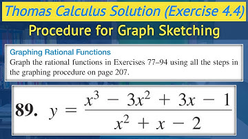Thomas calculus chapter 4 exercise 4.4 Q89 | Procedure for Graphing Functions || Lec 84