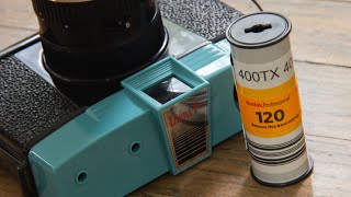 how i load 120 MEDIUM FORMAT FILM into the DIANA F+ | FILM PHOTOGRAPHY BASICS by Elizabeth Davis 6,009 views 2 years ago 1 minute, 59 seconds