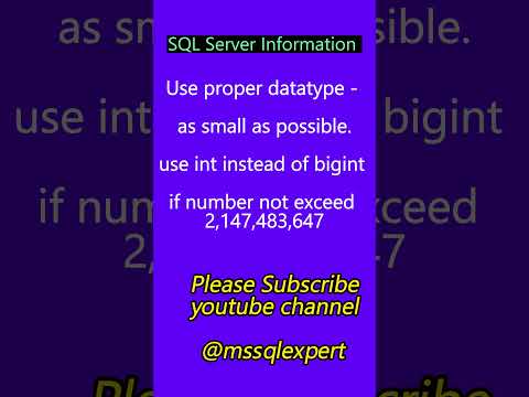 SQL Tips #datatypes