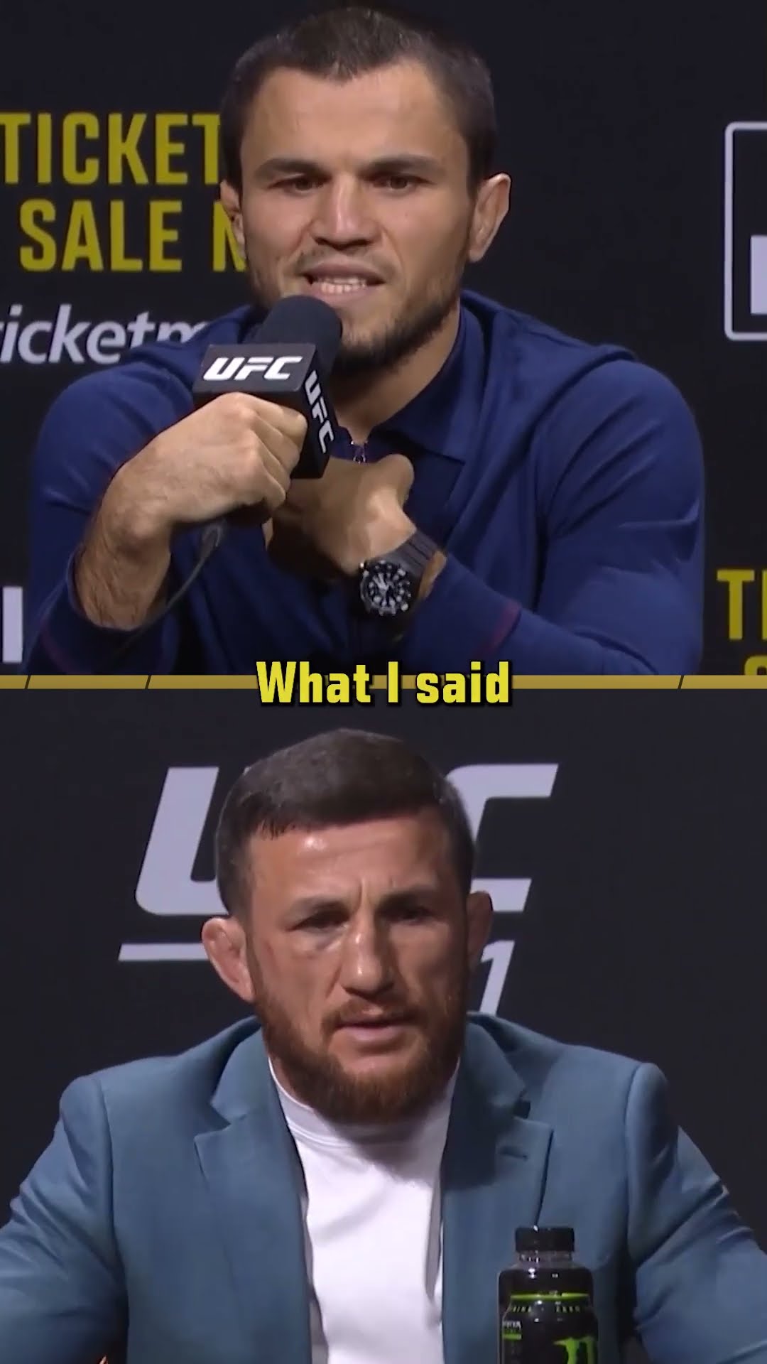 Umar and Merab were not happy with each other! ? #ufc311