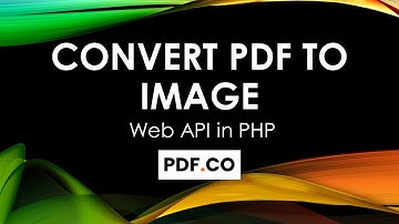 How to Convert PDF to Image using PDF.co Web API in PHP