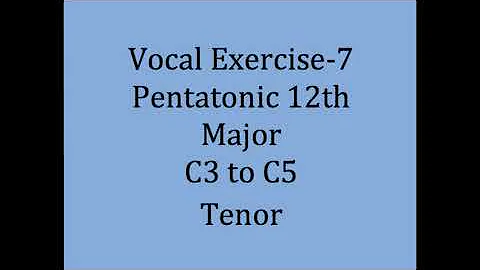 Pentatonic 12th Major   C3 to C5   Tenor