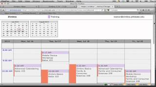 Viewing/Printing/Deleting Calendars in Zimbra