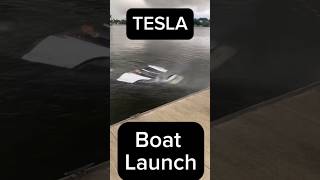 An Unsuccessful Tesla Boat Launch  #tesla #automobile #car #boat #shorts