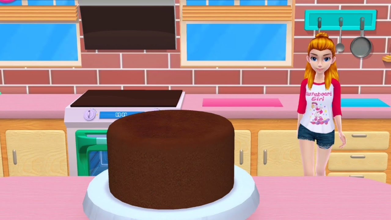 Barbie video games serve the cake game