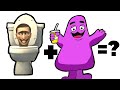 GRIMACE SHAKE + SKIBIDI TOILET = ? What Is The Outcome?