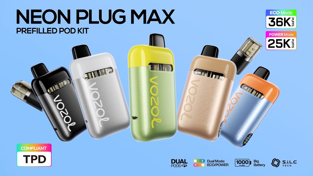VOZOL NEON PLUG MAX  | TWO POD TWO TASTES IN One Device