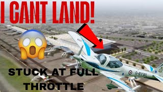 The shocking moment a student pilot got stuck a full throttle!