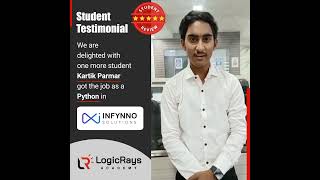 Testimonial of our successfully Python Placed students from LogicRays Academy