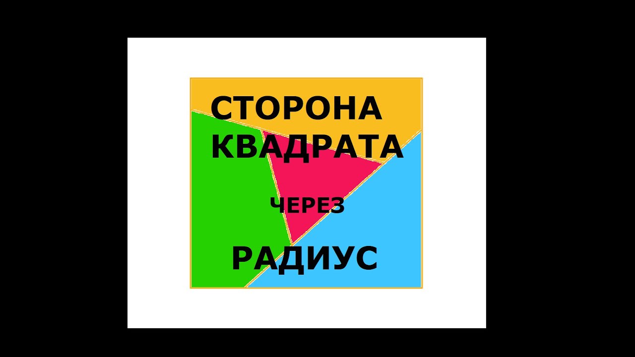 СТОРОНА КВАДРАТА через РАДИУС вписанной и описанной окружностей - YouTube