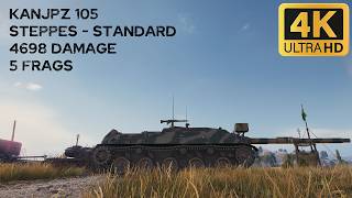 KanJPz 105 4,7k damage 5 frags on Steppes - World of Tanks