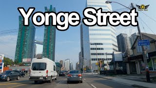Yonge Street North York drive Toronto Ontario Canada 4K [SUMMER 2020]