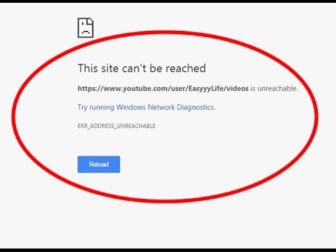 Fix ERR_ADDRESS_UNREACHABLE-This site can’t be reached Error in Google chrome