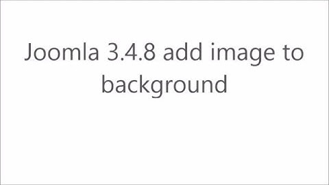 Joomla 3 4 8 add image to background