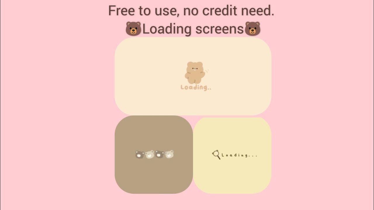 🎀Free to use, no credit needed. Aesthetic loading screens 🐻 - YouTube