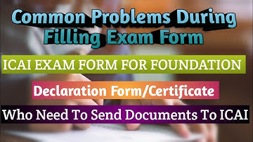 Problems During Filling ICAI Exam Form | Declaration Certificate | Being CA || CA Exam Form