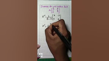 Inversa de una matriz de 2x2 | Ejercicio corto 1| La Prof Lina M3