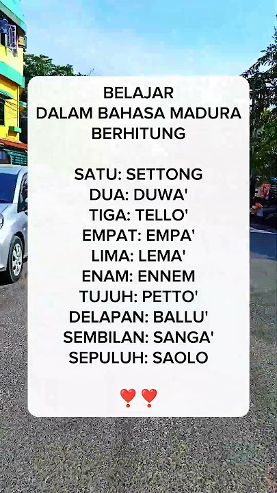 Belajar bahasa madura berhitung #short #shorts #shortvideo #katakatabijak #viralvideo