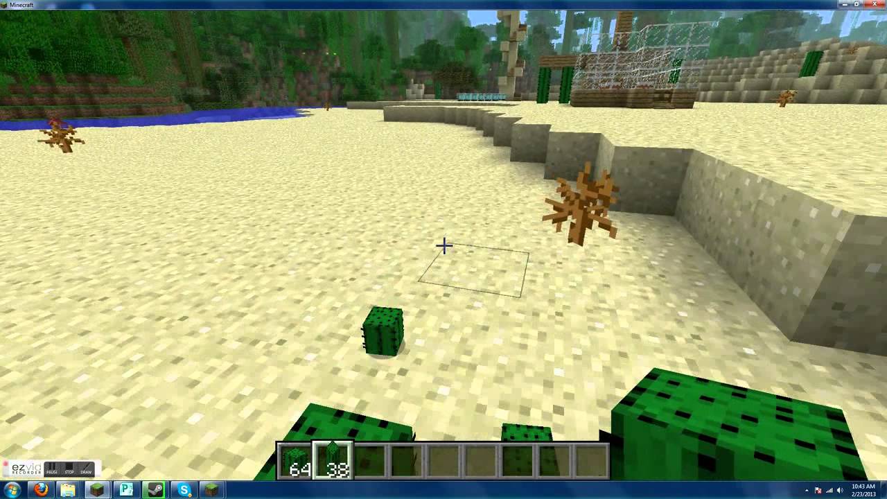 minecraft: raining cactus!!! 