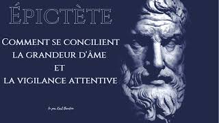 Épictète: Comment se concilient la grandeur d'âme et la vigilance attentive.