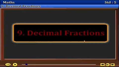 5th maths chapter 9 decimal fraction