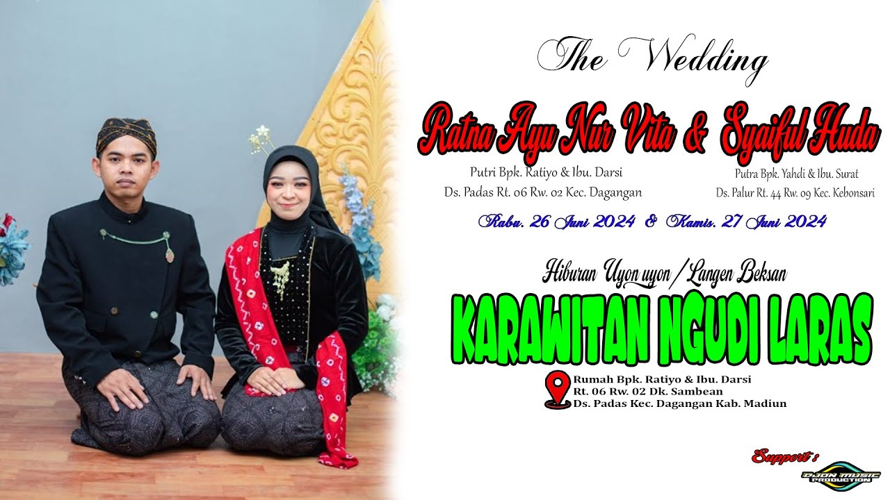 🔴LIVE STREAM THE WEDDING RATNA & SYAIFUL || UYON2 LANGENBEKSAN KARAWITAN 