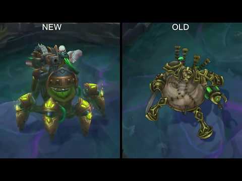Urgot Rework Abilities Preview NEW and OLD Texture Comparison