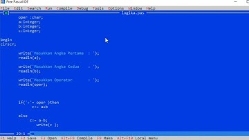 Program Penjumlahan dan pengurangan di Aplikasi FREE PASCAL Part 1 | FREE PASCAL