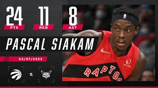 Pascal Siakam drops 24 PTS, 11 REB & 8 AST on the Hornets 🌶