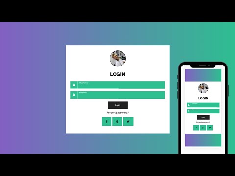 Fully Responsive Login Form using HTML5 & CSS3