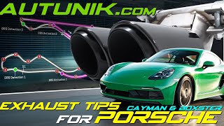 Autunik.com - Porsche 718 Boxster / Cayman Exhaust Tips Upgrade