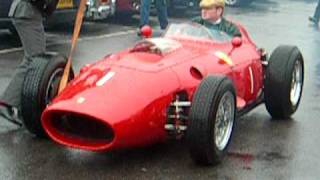 Second time lucky! as we tow start the ferrari prior to mike hawthorn
memorial parade. driver guy loveridge