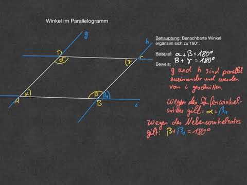 Video: So Berechnen Sie Den Winkel Eines Parallelogramms