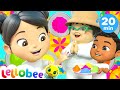 Holi - Color Festival | Lellobee by CoComelon | Sing Along | Nursery Rhymes and Songs for Kids