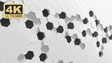 ▪◾Abstract Black & White Hexagon Background 4K | Hypnotic Motion Loop