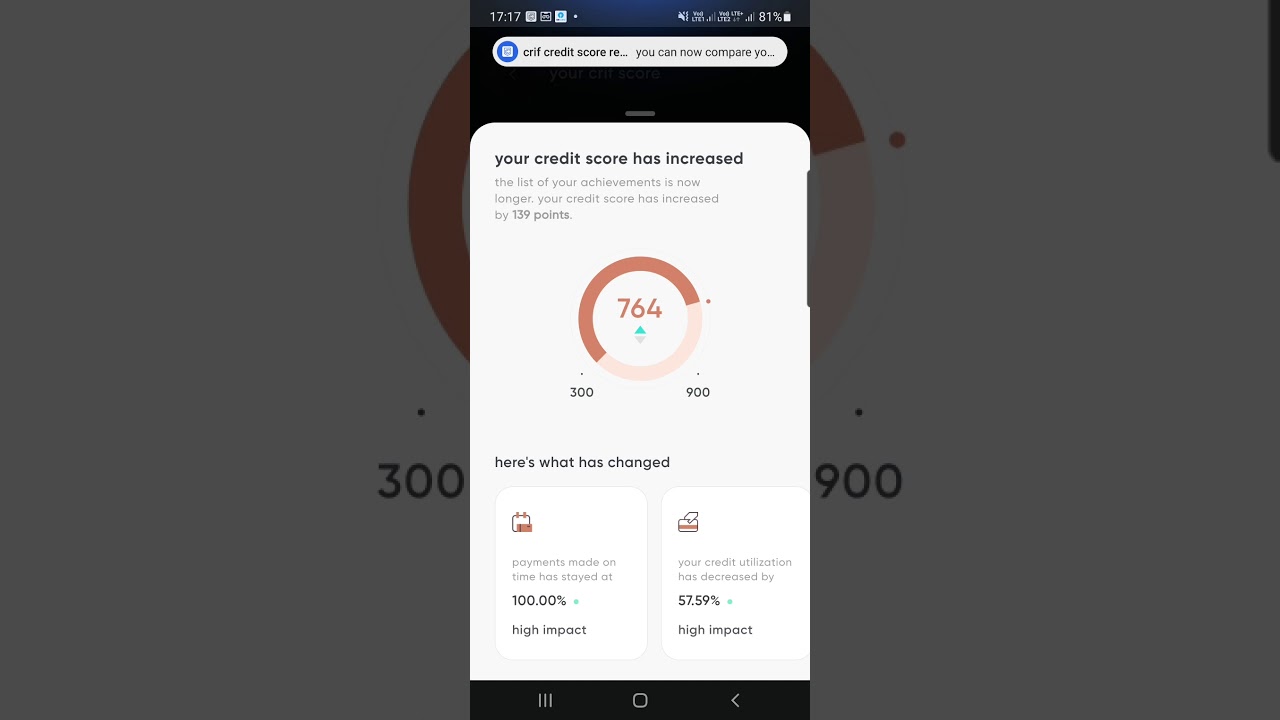 LIVE SUDDEN INCREASE IN MY CREDIT SCORE CRIF Score CIBIL Score live-sudden-increase-in-my-credit-score-crif-score-cibil-score