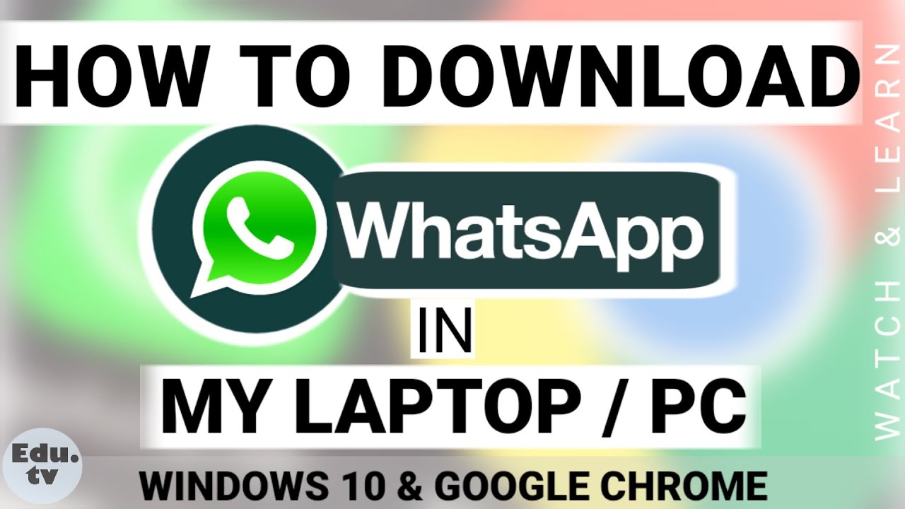 download whatsapp for laptop