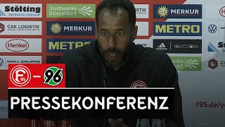 PRESSEKONFERENZ | Fortuna Düsseldorf vs. Hannover 96 3:3 | 2022/23 | Thioune nach F95H96