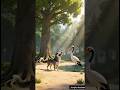 The story of the greedy wolf and the stork #shorts #animals #youtubeshorts #viral