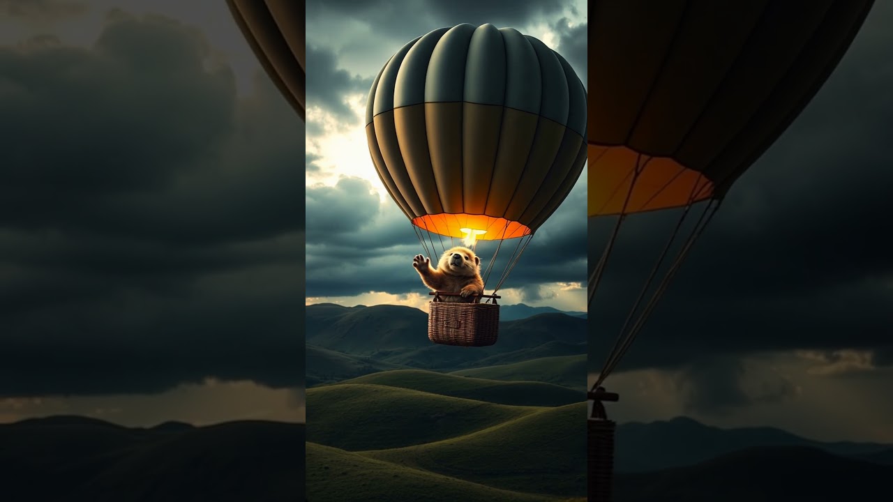 Adorable Marmot on the balloon  - The Ai Marmot 